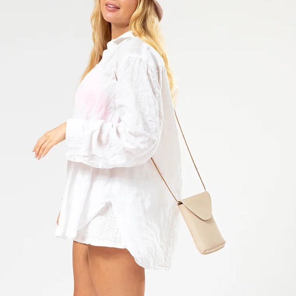 Vegan Leather Grey-Blue Shoulder Bag – Excellent Condition - Picture 6 of 7